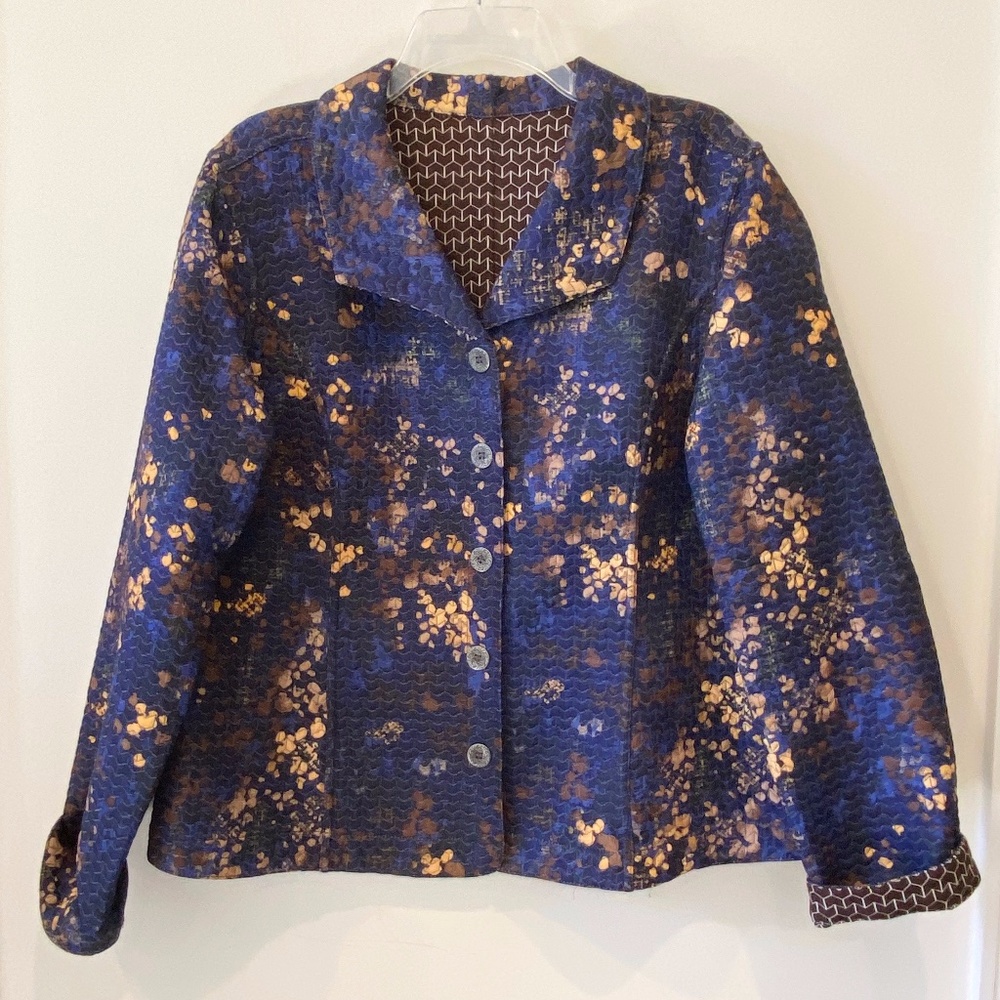 Reversible 2-in-1 Artisan Print Jacket Sz XL